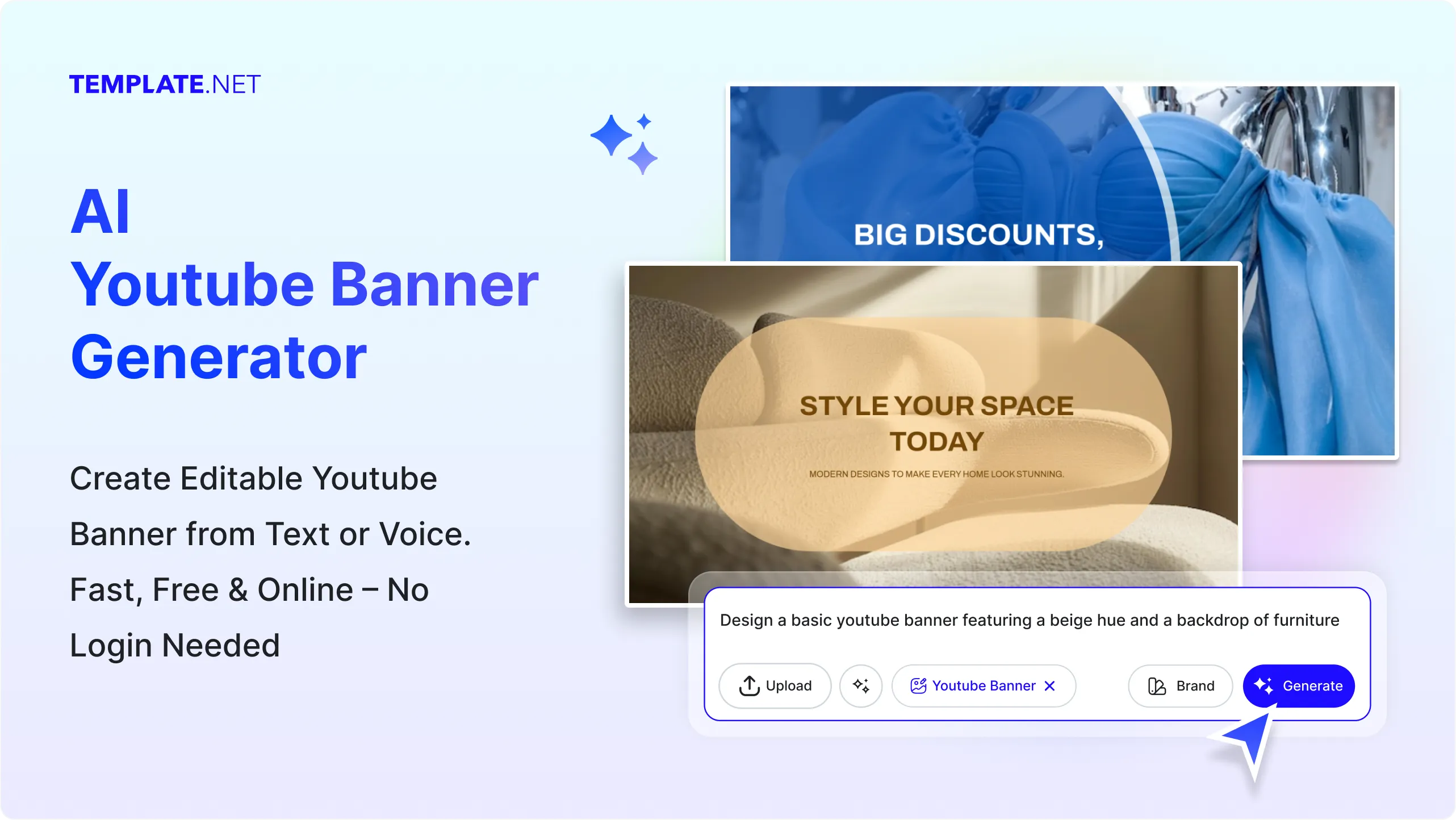 Free AI YouTube Banner Generator, Free YouTube Banner Maker [ No Signup ]